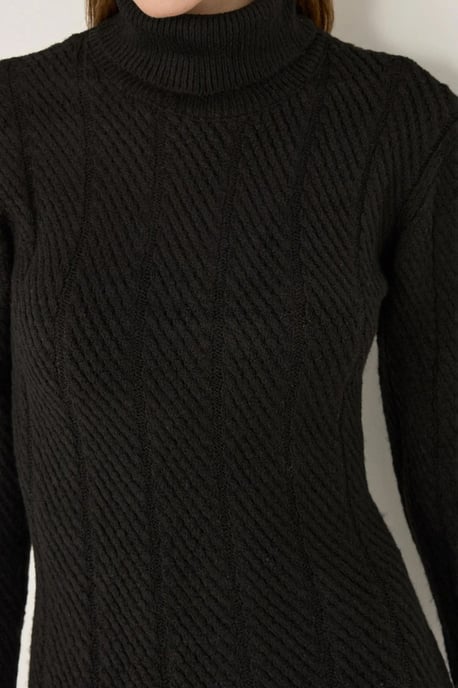 Mini Rollkragen-Strickkleid - Image 5