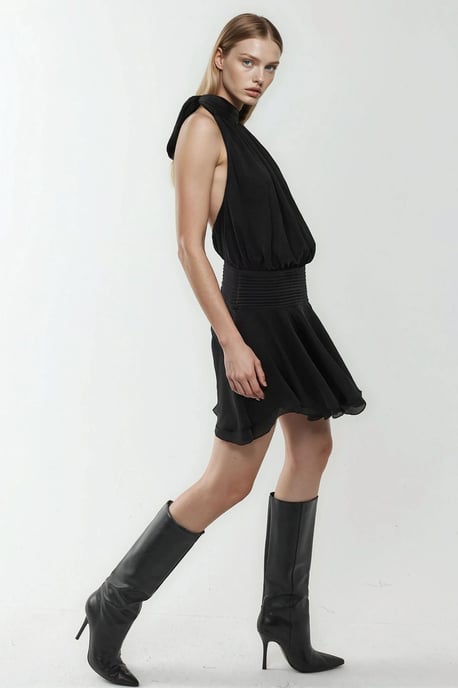 Strukturiertes Rollkragen-Minikleid - Image 2