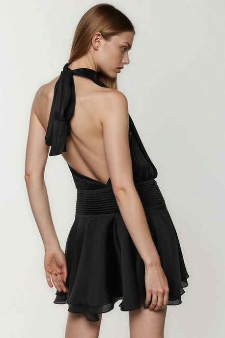 Strukturiertes Rollkragen-Minikleid - Image 3