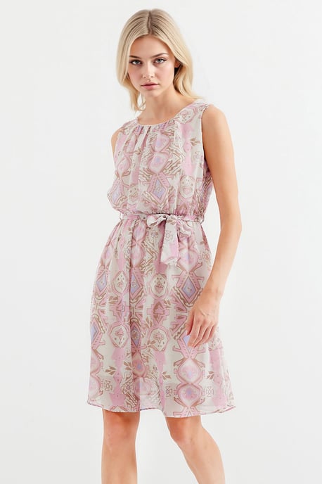 Mini-Kleid mit Bindeband und Schleifendetail - Image 1