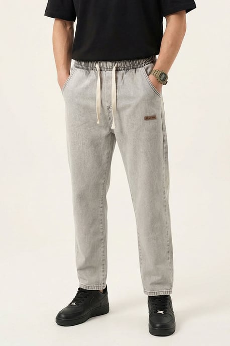 Elastische Denim-Hose mit Gummizug - Image 4
