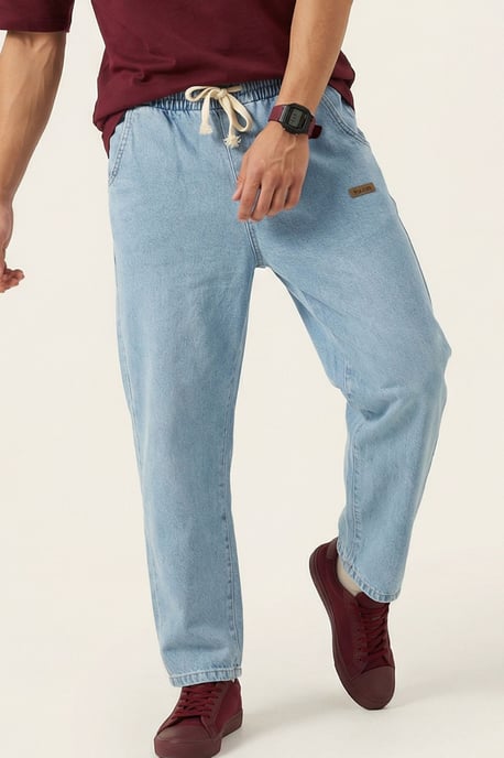 Elastische Denim-Hose mit Gummizug - Image 2