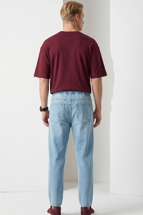 Elastische Denim-Hose mit Gummizug - Image 5