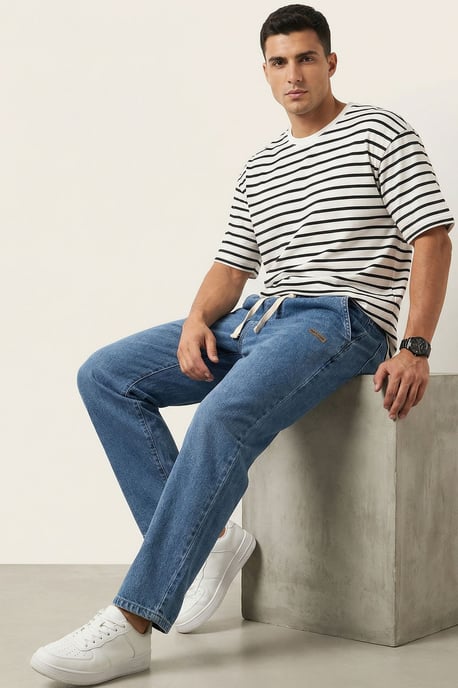 Elastische Denim-Hose mit Gummizug - Image 2