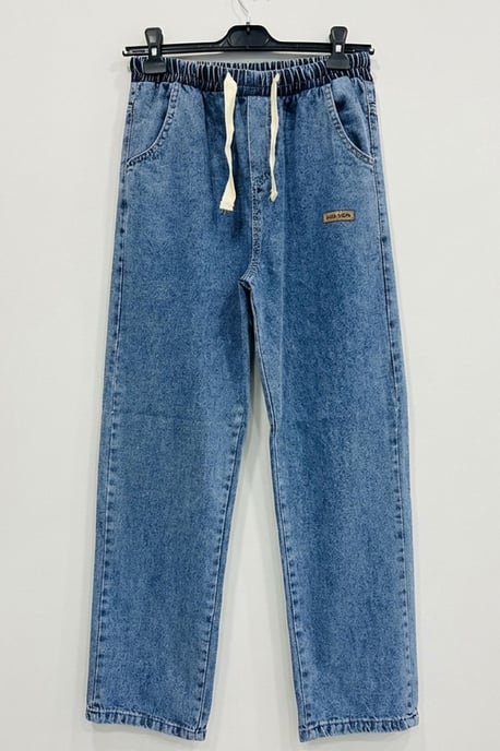 Elastische Denim-Hose mit Gummizug - Image 5