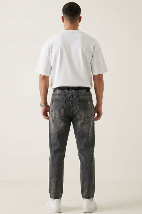 Elastische Denim-Hose mit Gummizug - Image 4