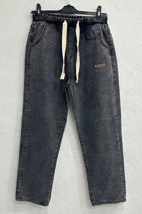 Elastische Denim-Hose mit Gummizug - Image 5