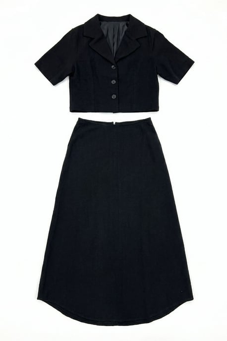Crop-Shirt & Midi-Rock Co-Ord Set - Image 6