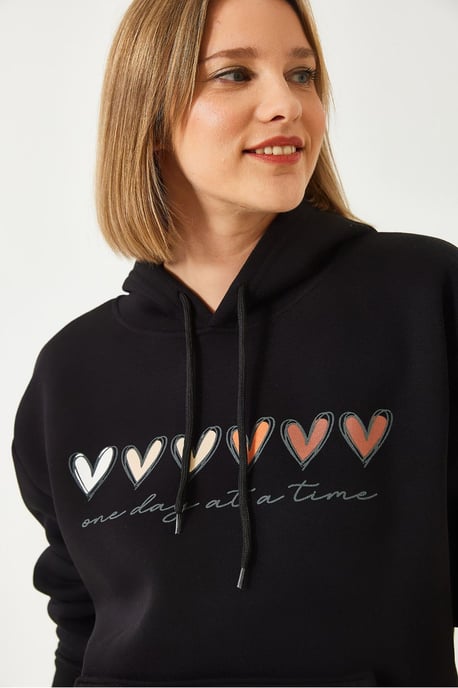 Hoodie mit Kapuze aus Baumwolle und Tasche - Image 3
