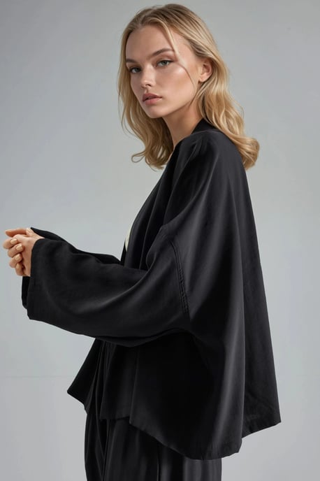 Langärmliger, lockerer Kimono - Image 2