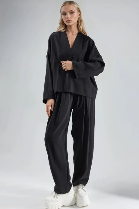 Langärmliger, lockerer Kimono - Image 4