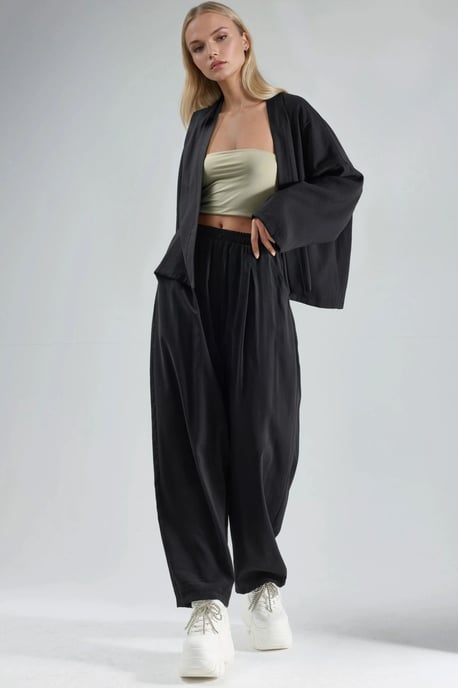 Langärmliger, lockerer Kimono - Image 5