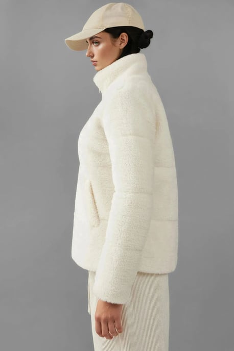 Dicker Plüsch-Faux-Fur-Mantel mit Jackenkragen - Image 2