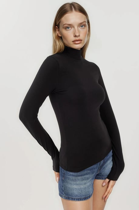 Slim Fit Halbkragenbluse - Image 4