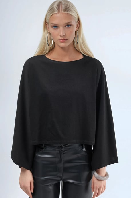 Lässige Bluse mit weiter Bootsausschnitt - Image 1