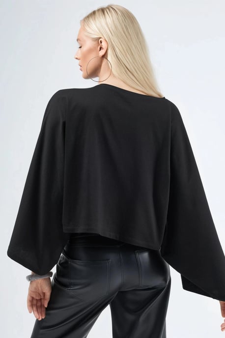 Lässige Bluse mit weiter Bootsausschnitt - Image 2