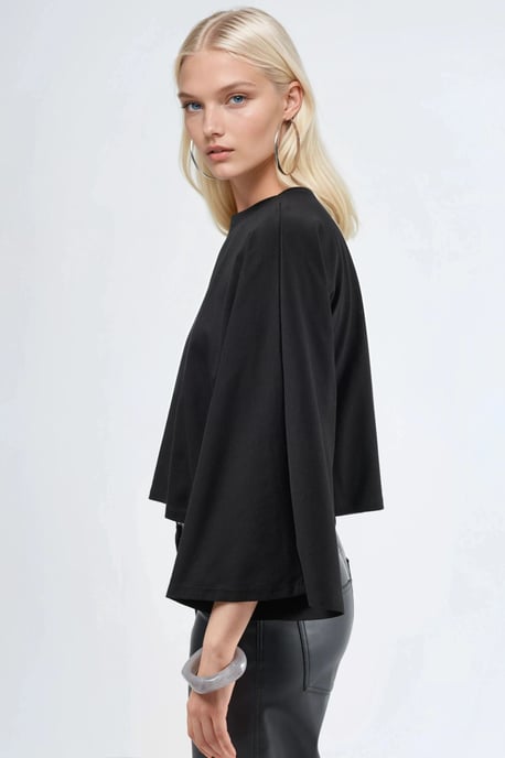Lässige Bluse mit weiter Bootsausschnitt - Image 3