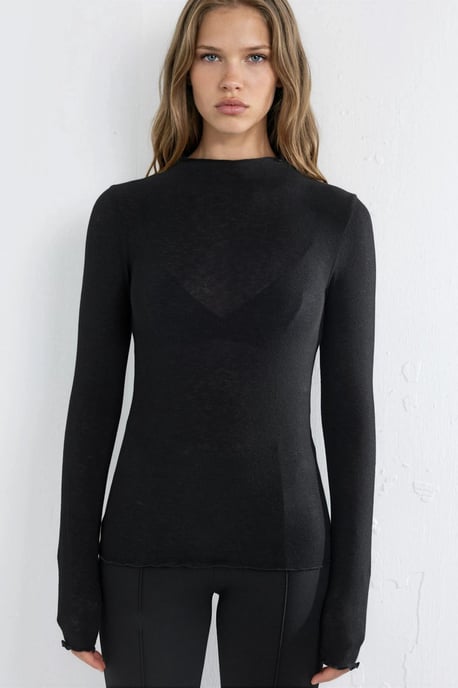 Langärmlige Slim-Fit Bluse - Image 6