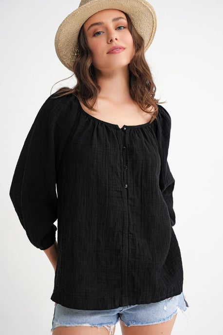 Knitterschutz Bluse mit Knöpfen - Image 4