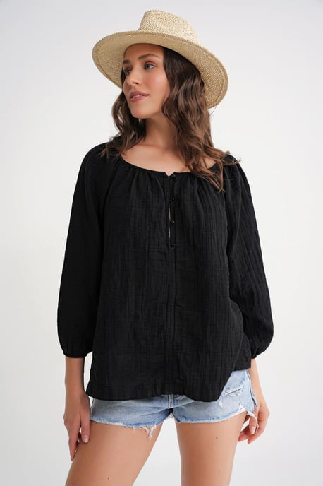 Knitterschutz Bluse mit Knöpfen - Image 5