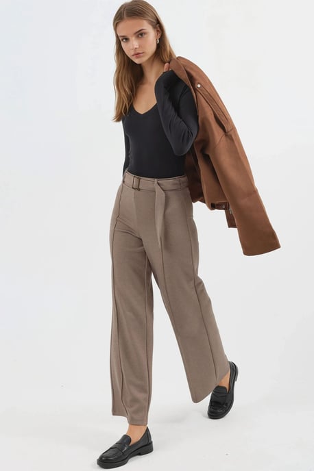 V-Ausschnitt Langarm-Fitted Bluse - Image 3