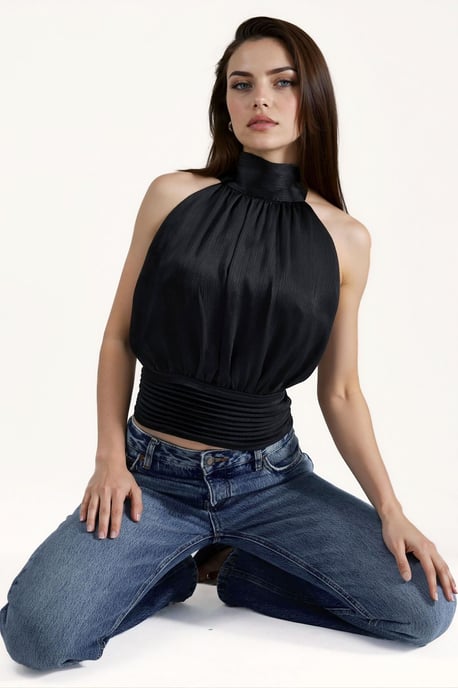 Halter-Neck Crop-Bluse - Image 4