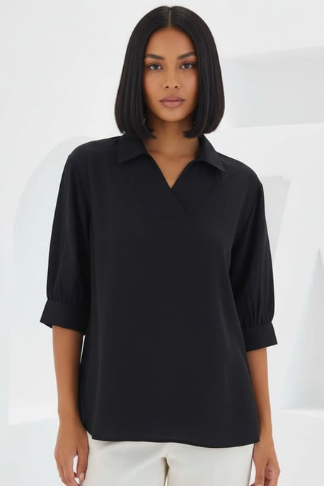 Poloshirt-Kragenshirt, lockere Passform - Image 5
