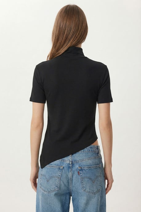 Slim Fit Rollkragenbluse - Image 4