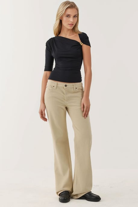 Asymmetrisches Kragen Stricktop - Image 3