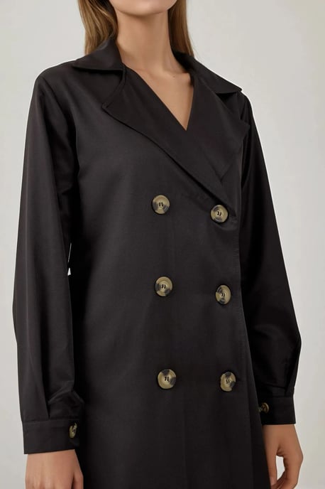 Doppelt gefütterter langer Trenchcoat - Image 6