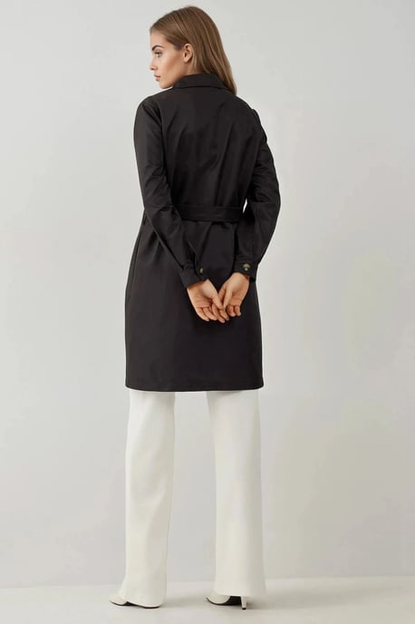 Doppelreiher Elastischer Trenchcoat - Image 3