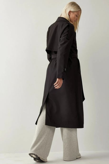 Doppelt gelegter langer Trenchcoat - Image 2