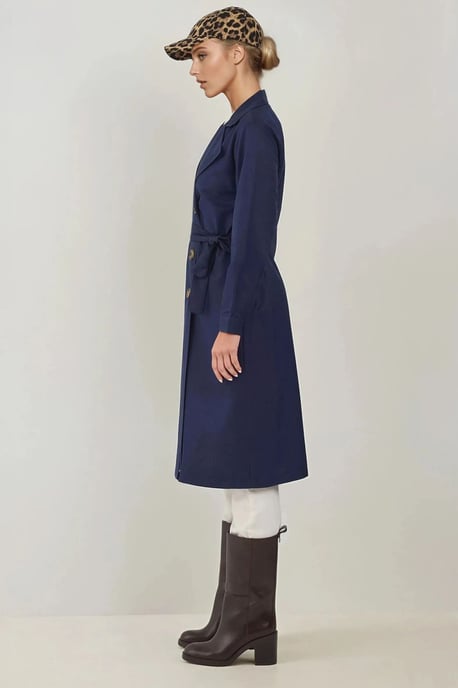Doppelt knöpfbarer elastischer Trenchcoat - Image 4