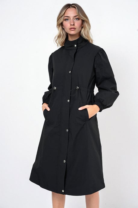 Langer Trenchcoat mit Umlegekragen - Image 2