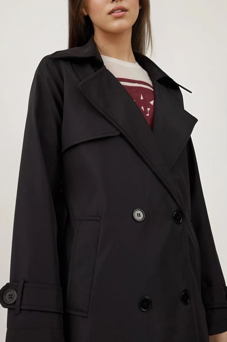 Doppelreihiger Langer Trenchcoat - Image 4