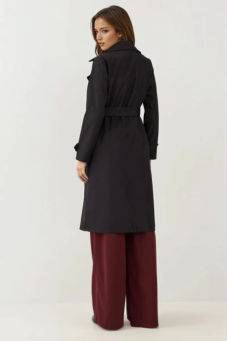 Doppelreihiger Langer Trenchcoat - Image 5