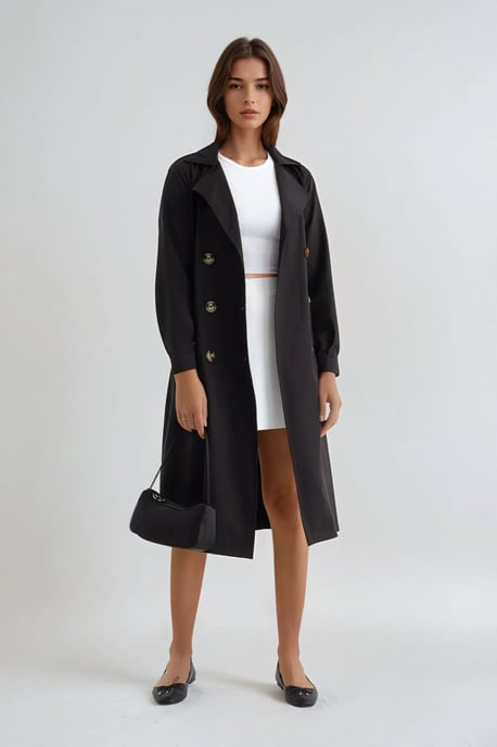 Doppelreihiger Gürtelt trenchcoat - Image 1