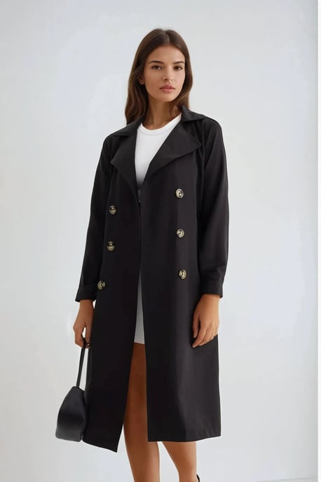 Doppelreihiger Gürtelt trenchcoat - Image 2