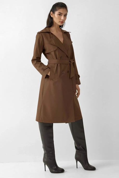Doppelt gelegter langer Trenchcoat - Image 3