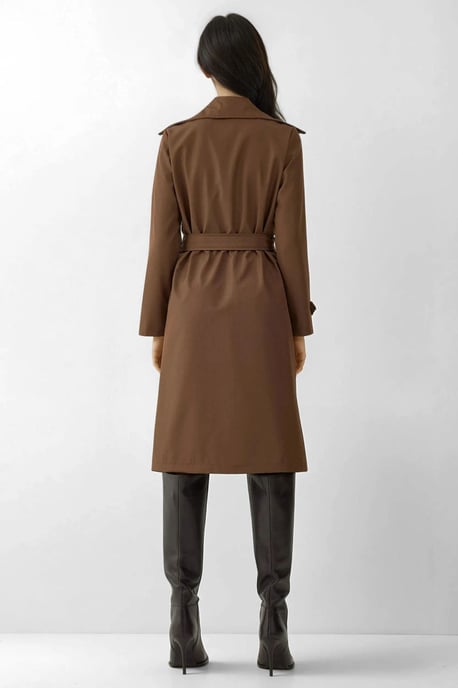 Doppelt gelegter langer Trenchcoat - Image 4