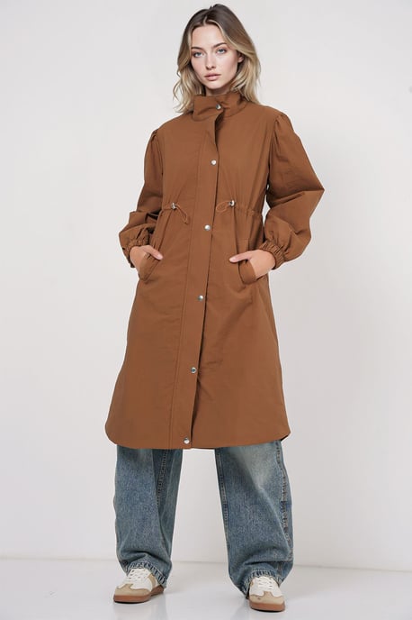 Langer Trenchcoat mit Umlegekragen - Image 2