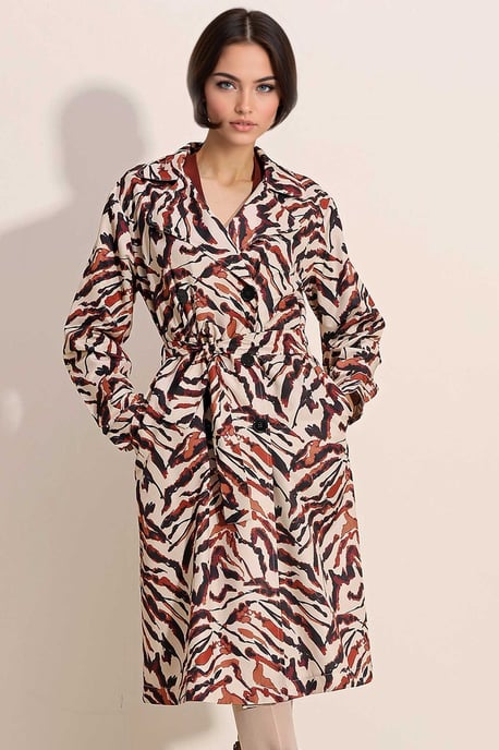 Doppelreihiger langer Trenchcoat - Image 1