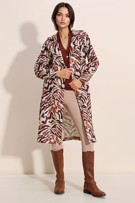 Doppelreihiger langer Trenchcoat - Image 2