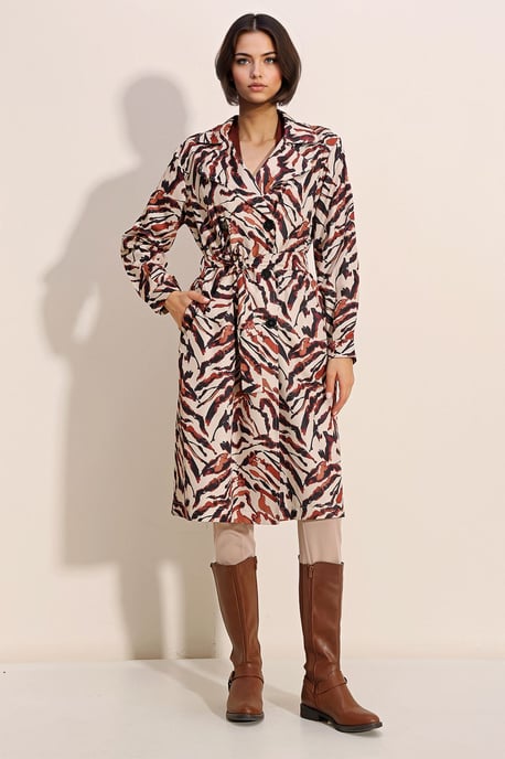 Doppelreihiger langer Trenchcoat - Image 4
