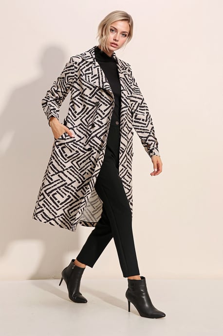 Doppelt gelegter langer Trenchcoat - Image 3