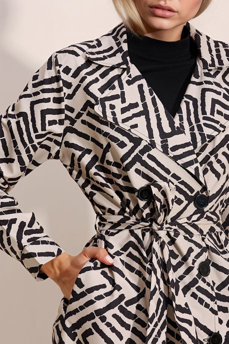Doppelt gelegter langer Trenchcoat - Image 4