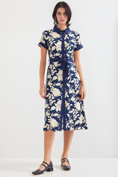 Blühendes Midikleid mit Schleife - Image 2
