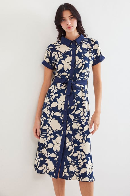 Blühendes Midikleid mit Schleife - Image 3