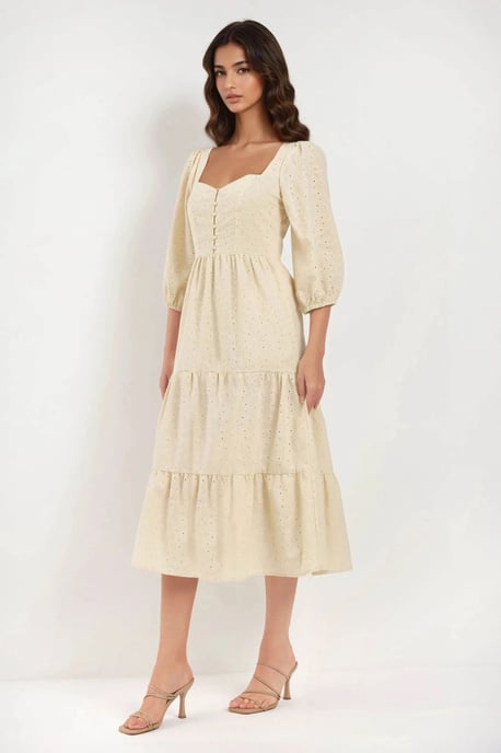 Besticktes Herz-Kragen Maxikleid - Image 2