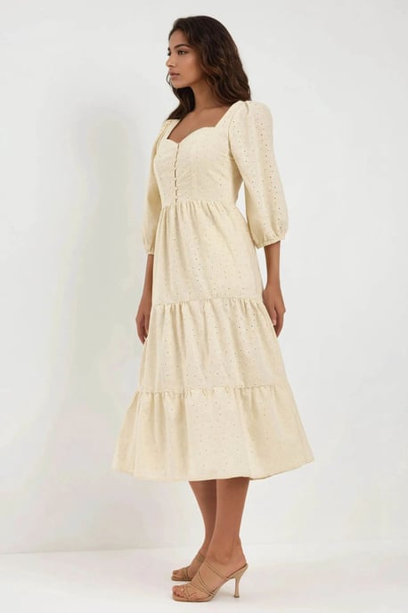 Besticktes Herz-Kragen Maxikleid - Image 3